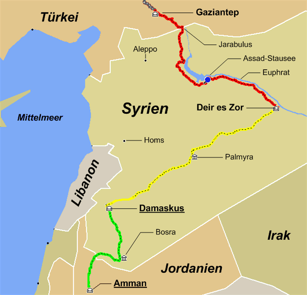 Syrien Track-Karte