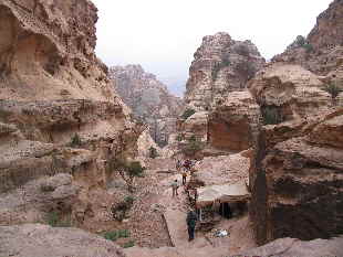 Petra Abstieg vom Monastery
