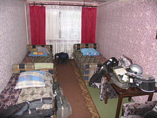 Bolotnoye - sehr einfaches Motel-Zimmer