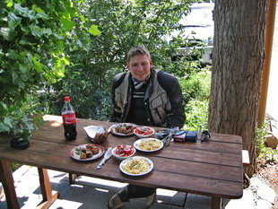 Imbissbude am Stra�enrand