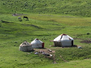 Jurten in den Vorbergen