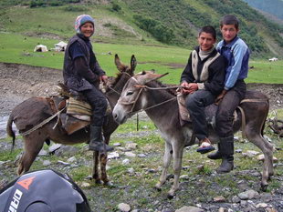 Kiddies auf ihren "Gebirgsmopeds"