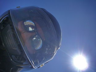 Tobi -Selbstportrait beim Fahren