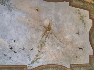 Villa Fiesole - bemalte Stuckdecke